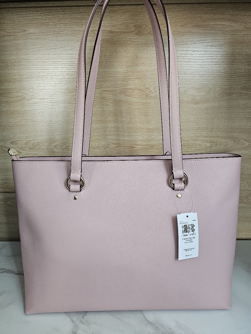 Coach Blush Pink Leather Tote with Front Pocket - Picture 3 of 13